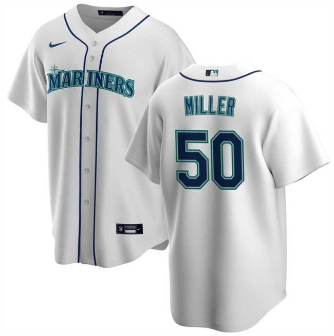 Mens Seattle Mariners #50 Edgar Martinez White Cool Base Stitched jersey Dzhi->seattle mariners->MLB Jersey